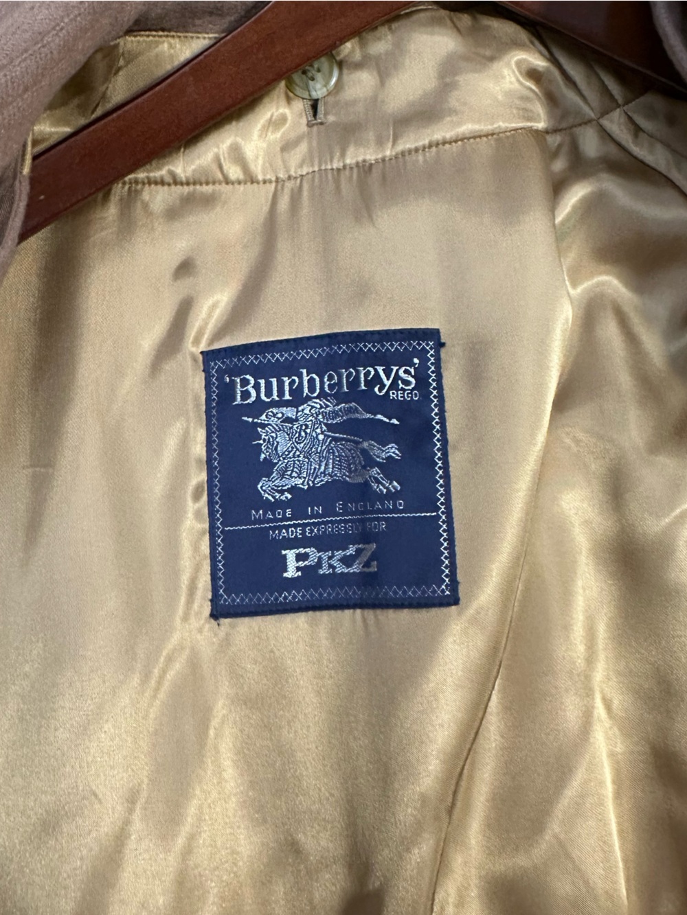 Burberry Rego Men’s Beige Trench Coat with Brown Collar Size 52 Regular - Picture 6 of 13
